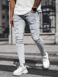 Spodnie jeansowe męskie szare OZONEE DO/2460/1