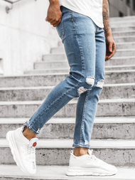 Spodnie jeansowe męskie niebieskie OZONEE DP/588/R1