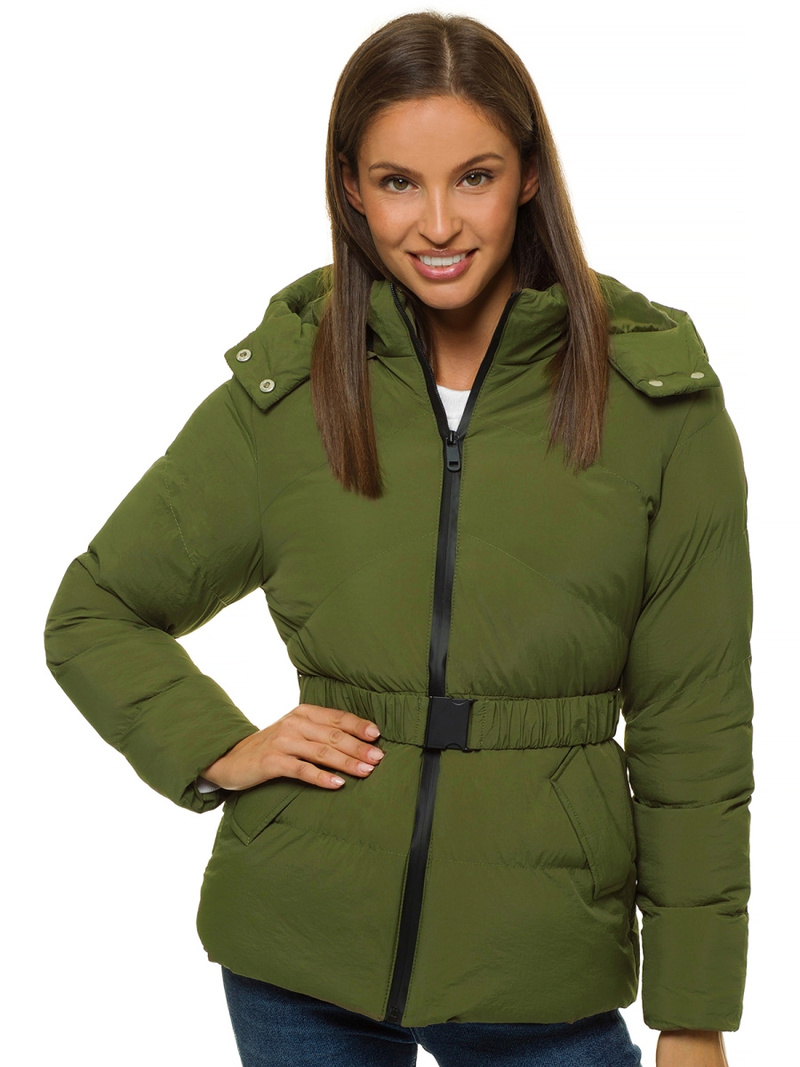 Kurtka zimowa damska zielona OZONEE JS/M23060/2