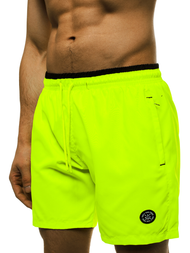 Spodenki kąpielowe męskie żółto-neonowe OZONEE MAD/4262