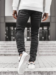 Spodnie męskie jeans czarne OZONEE V/1976