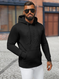 Bluza męska z kapturem czarna OZONEE NB/MF2012