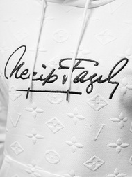 Bluza z kapturem męska biała OZONEE JS/3B572