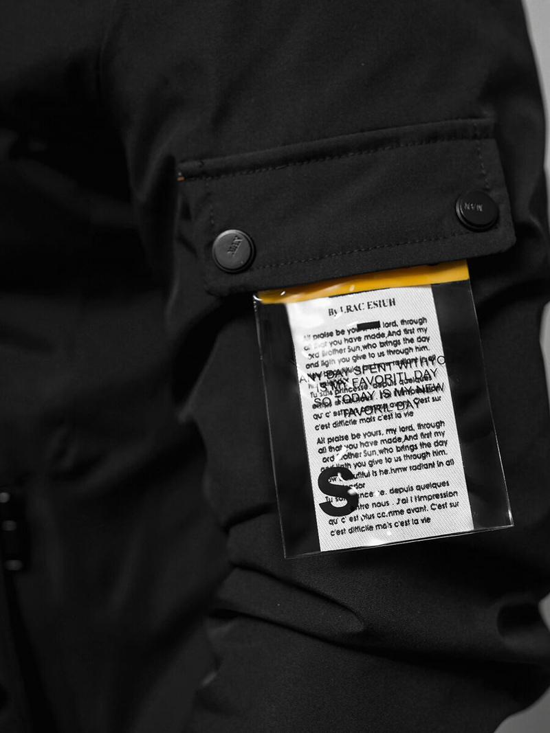 Kurtka męska bomberka czarna OZONEE JS/84M3037/392