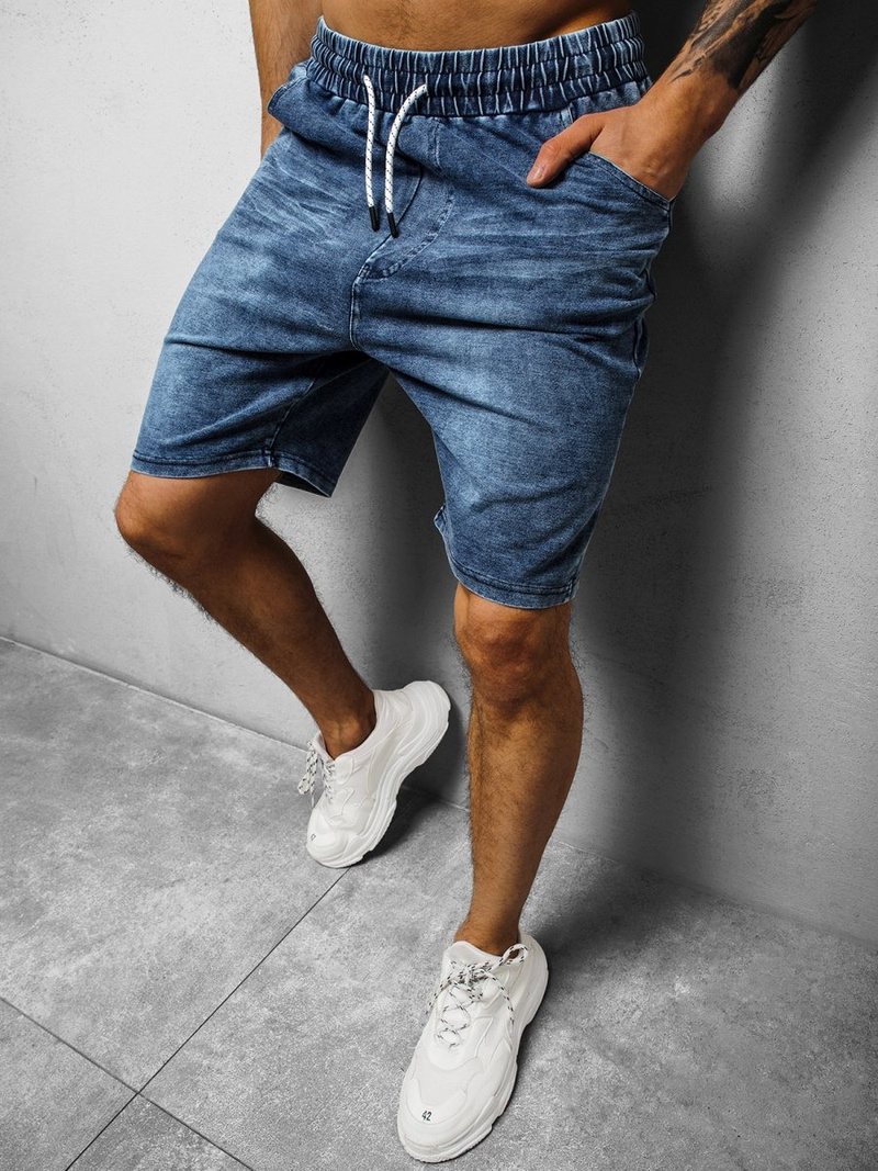 Spodenki męskie jeansowe niebieskie OZONEE JS/KK1070/1Z