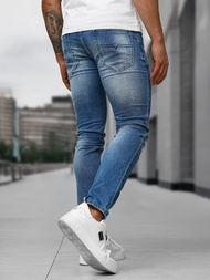Spodnie jeansowe męskie slim fit niebieskie OZONEE NB/MP0009BZ