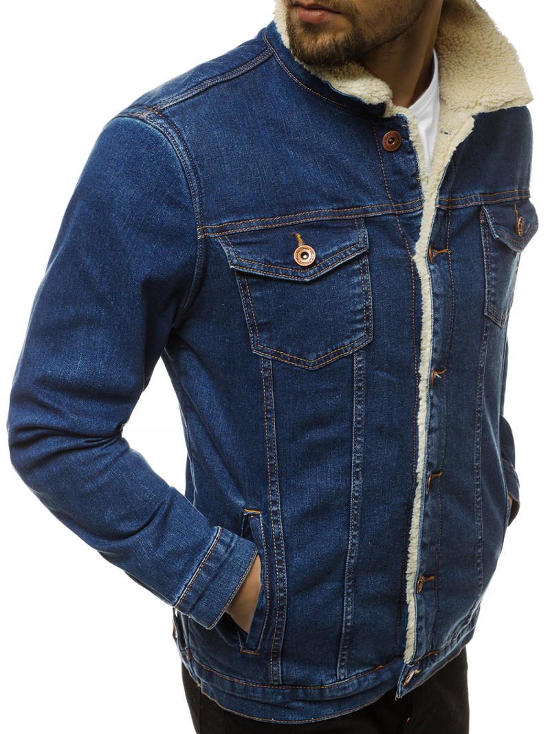 Kurtka męska jeans niebieska OZONEE BN/5935