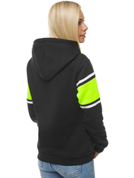 Bluza z kapturem damska czarna OZONEE JS/KSW2004