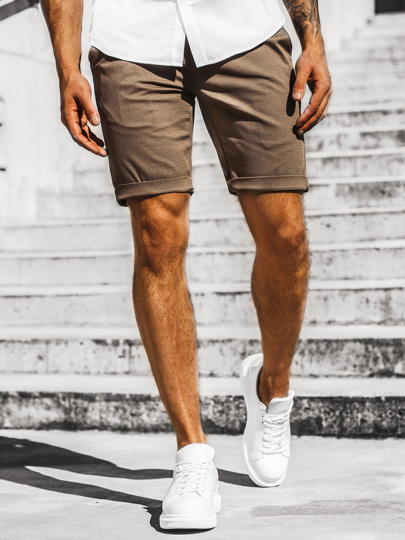 Шорти джинові чоловічі Коричневi OZONEE DJ/1007