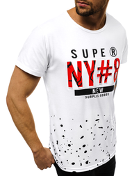 T-Shirt męski biały OZONEE JS/KS2028