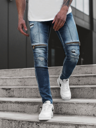 Spodnie jeansowe męskie niebieskie OZONEE G/1080