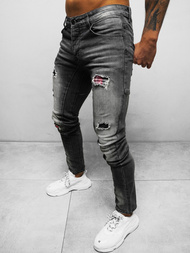 Spodnie jeansowe męskie czarne OZONEE NB/MP0050N