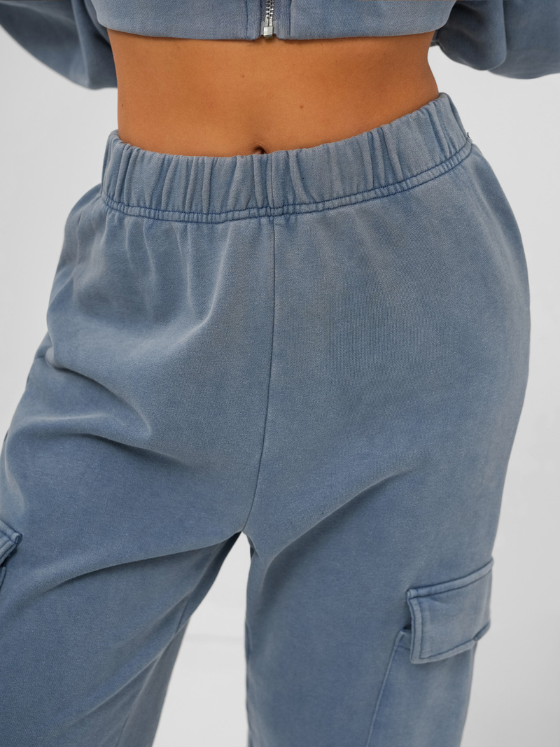 Komplet dresowy damski dwuczęściowy niebieski OZONEE JS/M60051AB