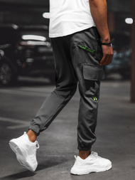 Чоловічі штани джоггери чинос графіт OZONEE O/CP149Z