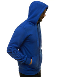 Bluza męska z kapturem rozpinana chabrowa OZONEE JS/2008/65 