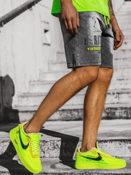 Шорти джинові чоловічі Чорно-Зеленi OZONEE JS/KK1091