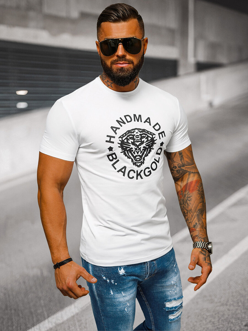 Футболка чоловіча Бiлий OZONEE NB/MT3019Z