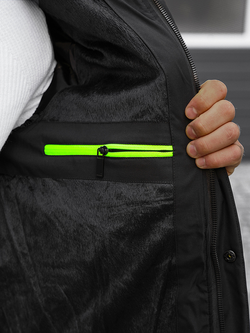 Kurtka zimowa męska czarna OZONEE JS/22M60/392