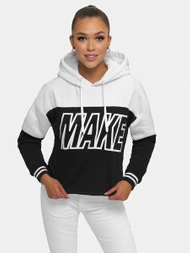 Bluza z kapturem damska biała OZONEE JS/B26024