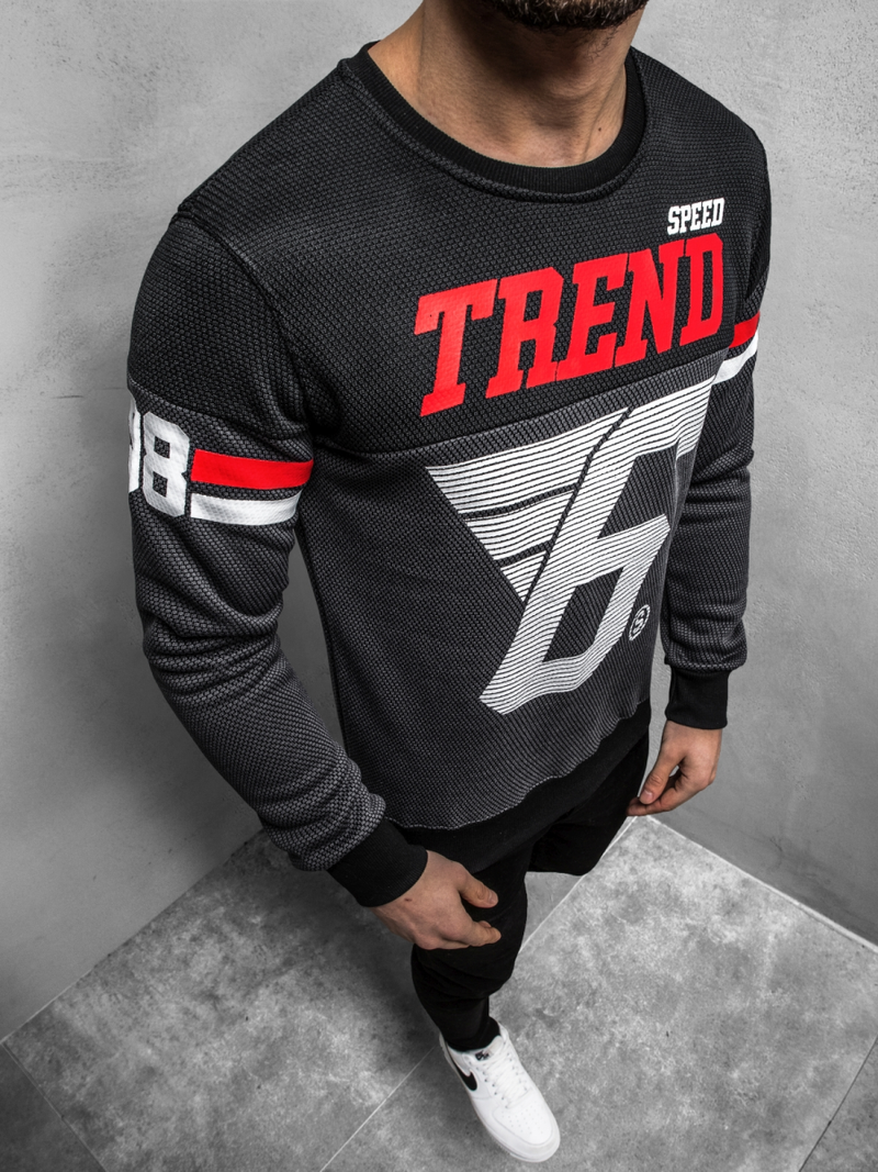 Bluza męska grafitowa OZONEE JS/DD752Z