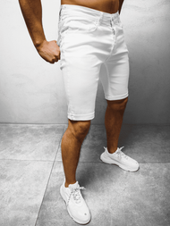 Spodenki męskie jeansowe białe OZONEE DR/K058/1