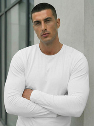 Longsleeve męski biały OZONEE JS/DB71/2