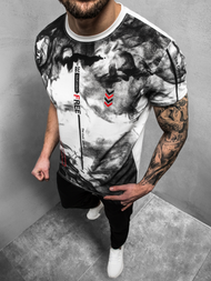 T-Shirt męski biały OZONEE JS/SS10999Z