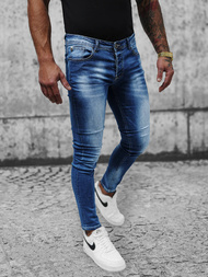 Spodnie jeansowe męskie niebieskie OZONEE NB/MP0019BC