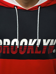 Толстовка з капюшоном чоловіча темно-синій червоний OZONEE JS/DD20127