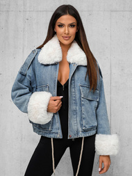 Жіноча джинсова куртка cиня OZONEE JS/11Z8219Z