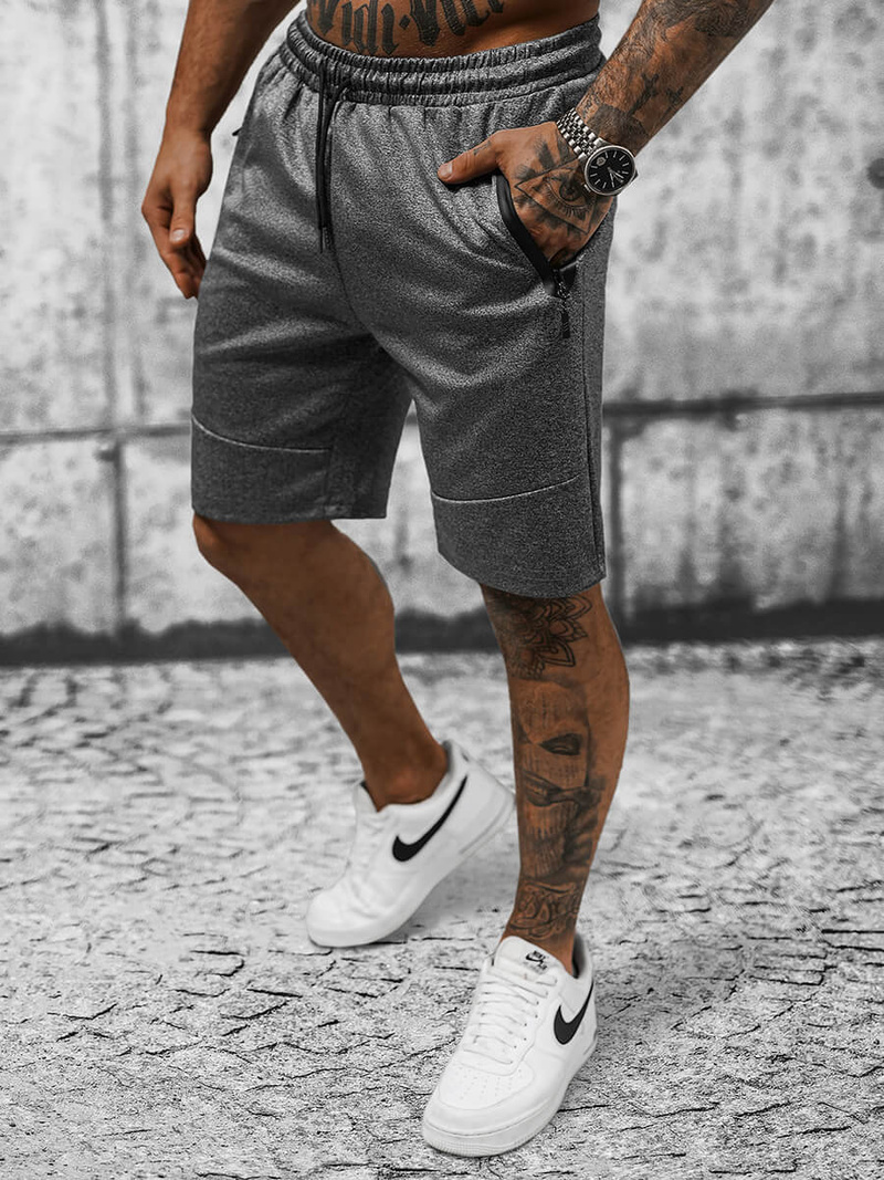 Spodenki dresowe męskie grafitowe OZONEE JS/8K929