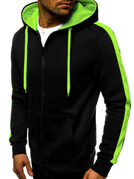 Толстовка чоловіча Чорно-сірувато-зелений OZONEE JS/2015