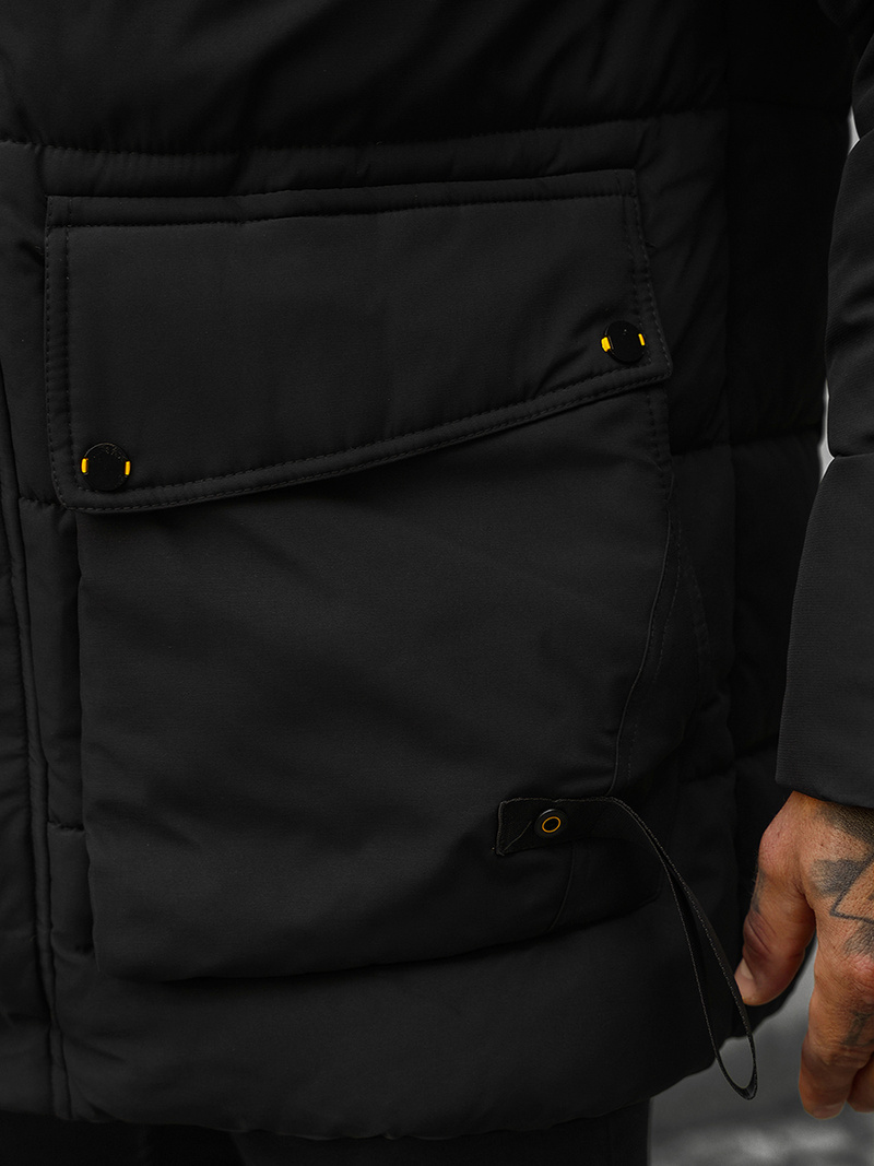 Kurtka zimowa męska czarna OZONEE JS/22M60/392