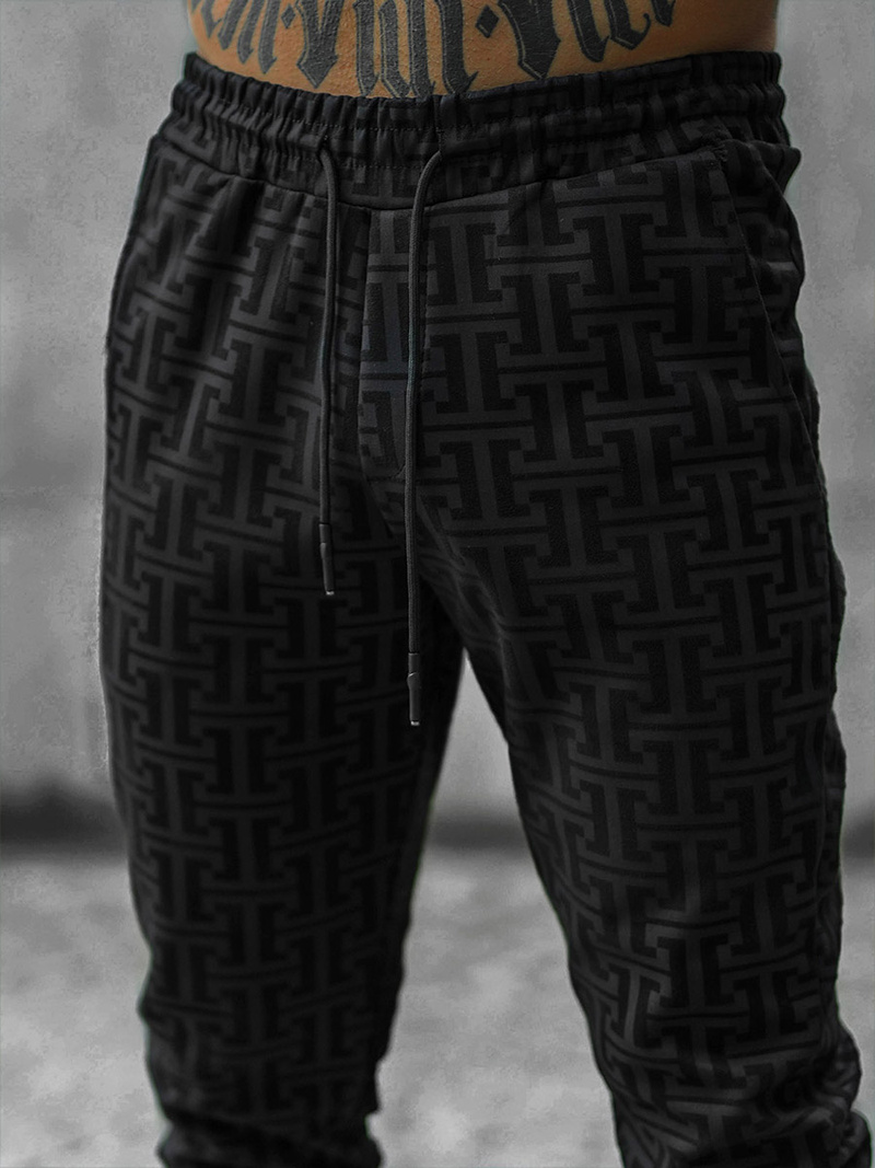 Komplet dresowy męski czarny OZONEE O/D7263/9102