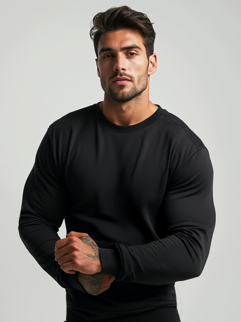 Bluza męska czarna OZONEE JS/2001-10Z