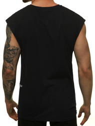 Koszulka bez rękawów męska czarna OZONEE O/1265