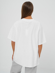 T-shirt damski z nadrukiem biały OZONEE DJ77423