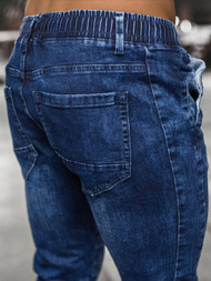 Spodnie jeansowe joggery męskie niebieskie OZONEE DR/TF073