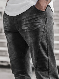 Spodnie męskie jogger czarne OZONEE JS/KK1098