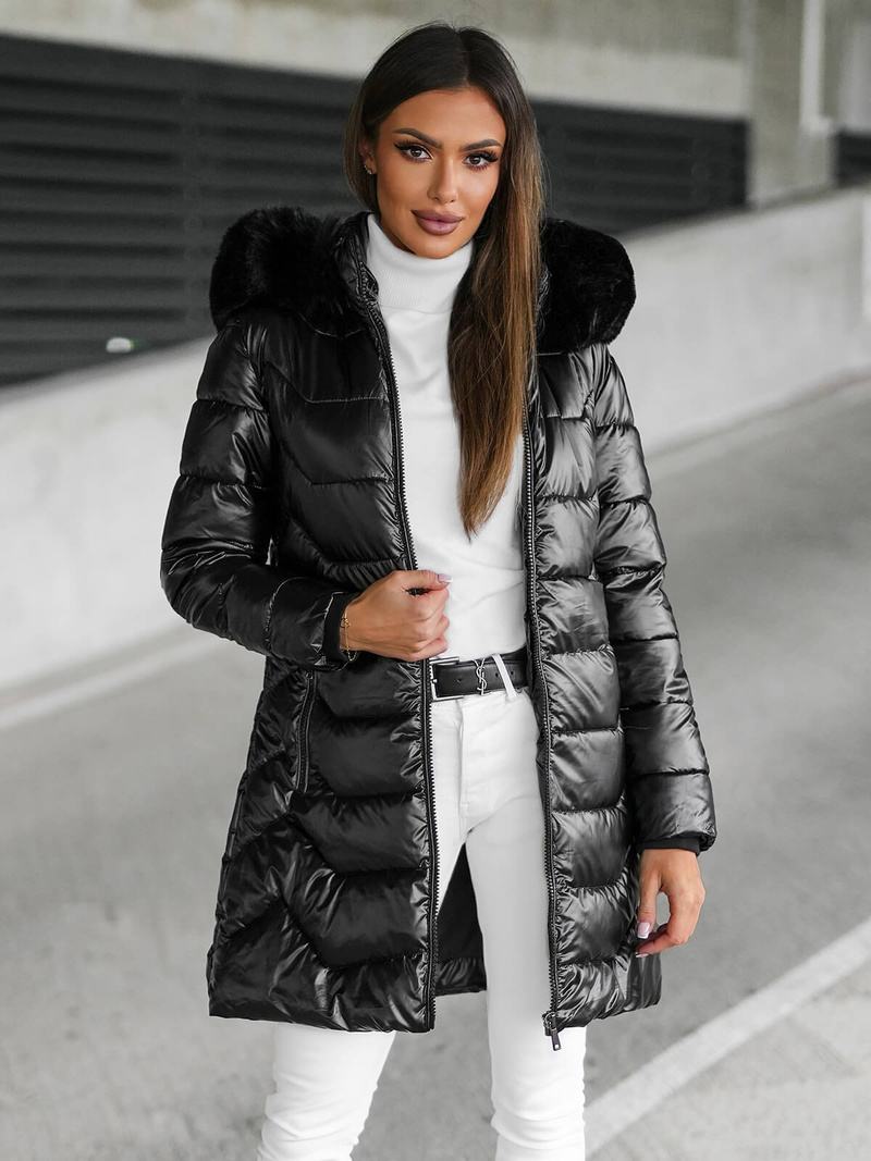 Куртка жіноча чорна OZONEE JS/16M9122/392Z