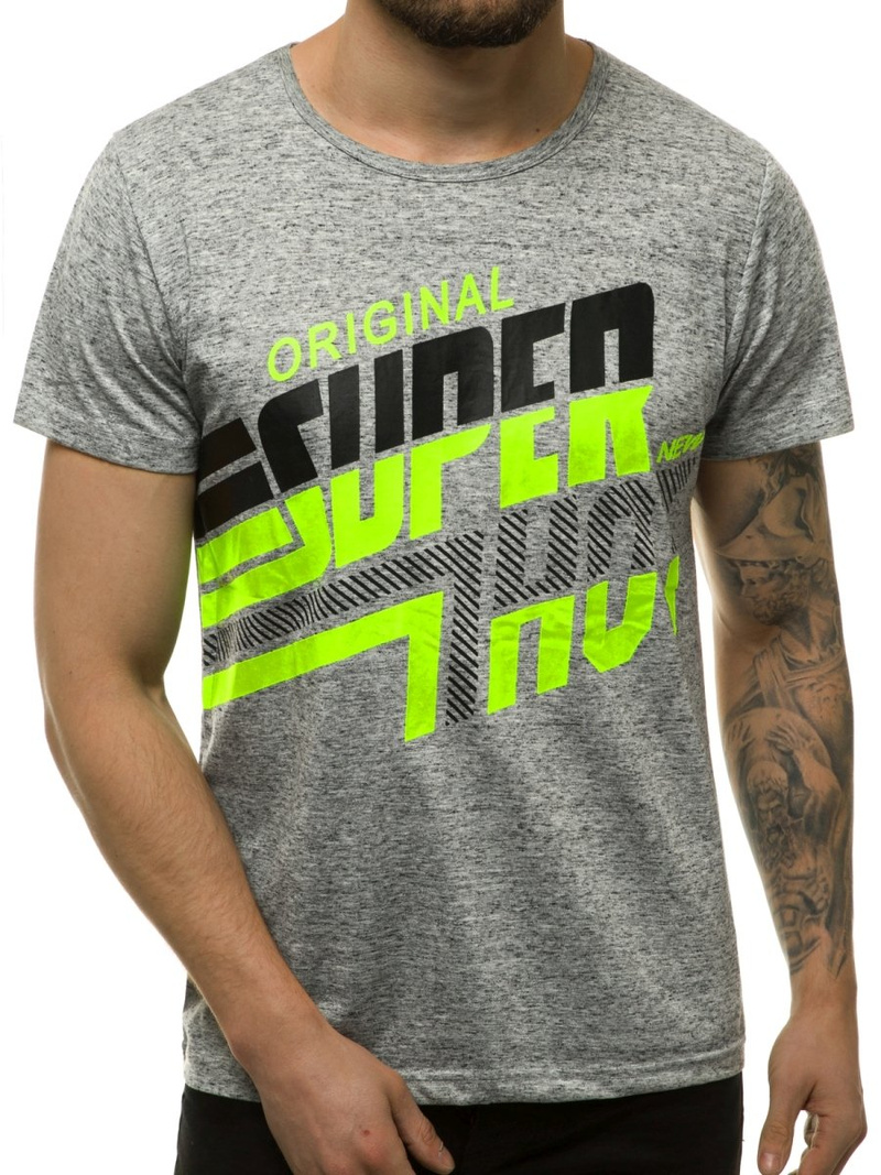 T-Shirt męski szary OZONEE JS/KS2110