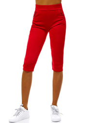 Legginsy krótkie damskie czerwone OZONEE JS/1027/E5