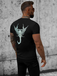 T-shirt męski slim fit czarny OZONEE NB/MT3057