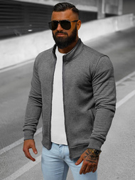 Bluza męska rozpinana ciemno-szara OZONEE JS/2002Z