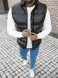 Kamizelka męska pikowana czarna OZONEE O/9035