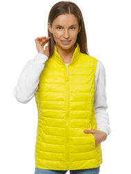 Kamizelka damska pikowana żółto-neonowa OZONEE JS/M23038/254