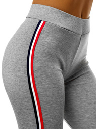 Legginsy krótkie damskie szare OZONEE JS/1037/B3