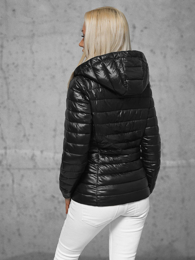 Kurtka damska pikowana czarna OZONEE JS/16M9102/392