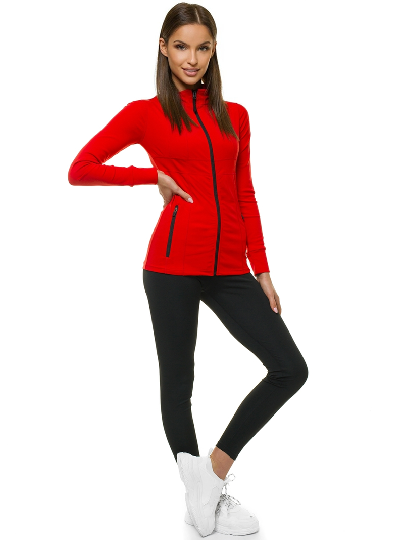 Bluza damska rozpinana czerwona OZONEE JS/HD151/5