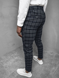 Spodnie męskie chino materiałowe niebieskie OZONEE DJ/5508